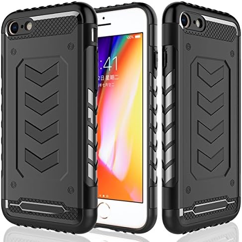 iPhone 6s Case,iPhone 6 Case,Grealthy Hybrid Soft Inner TPU Hard PC Back Cover Military Grade Extreme Drop Tested Heavy Duty Protective Cover [Shock Reduction] Dual Layer Case - Black
