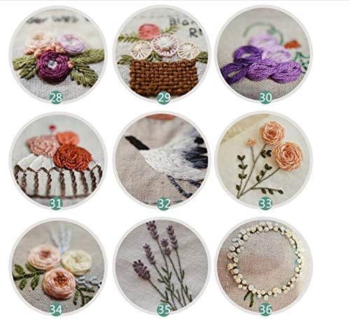 刺繍キットクロス 15x15cm花のクラスター化されたヨーロッパ刺繍キットシンプルな3次元刺繍リボンキット刺繍刺繍 H B0gwwbg3 1 724円