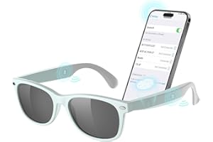 XO SIMPLE IS BEAUTY Smart Bluetooth Sunglasses, XO Smart Bluetooth Audio Glasses for Women Men,Athletic/Outdoor UV Protection Riding, Driving,Fishing, Running (Mint Green)