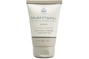 Truefitt & Hill Shaving Cream Tube - Ultimate Comfort - Premium Glycerin-Based Lather, Smooth Glide, and Hydration for a Luxurious Shave, No Added Fragrance - 2.65 oz.