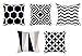 Modern Homes Black and White Throw Pillow Covers 16x16 inches ; 100% Cotton Cushion Cases for Couch, Bed; Black and White Cushion Covers 16x16 (Set of 5)
