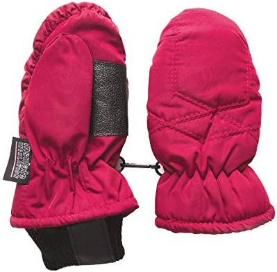 SANREMO Unisex Kids Toddler Thinsulate and Waterproof Cold Weather Ski Mittens (2-4 Years, Rose)