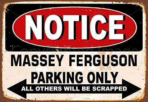 Lotusworld Fashion Notice Massey Ferguson Parking Metal Sign 8x12 inches