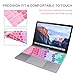 iCasso 3 Pack Keyboard Cover Ultra Thin Silicone Skin Protector for MacBook Pro13 Inch 2017&2016 Release A1708 (No Touch Bar )& New MacBook 12 Inch A1534 (Serenity Blue/Baby Pink/Gradient Color)