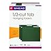 Smead Hanging File Folder with Tab, 1/3-Cut Adjustable Tab, Letter Size, Standard Green, 25 per Box (64035)
