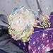Youyouchard Gold Rose Rose Kit Colored Crystal Rose Led Light with Base, Rose Flower Dipped in Gold with Stand in Gift Box, Gift for Mother's Day,Valentine's Day(Rose)