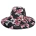 Women's Foldable Wide Brim Sun Hat Summer Outdoor Floppy Beach Cap Black