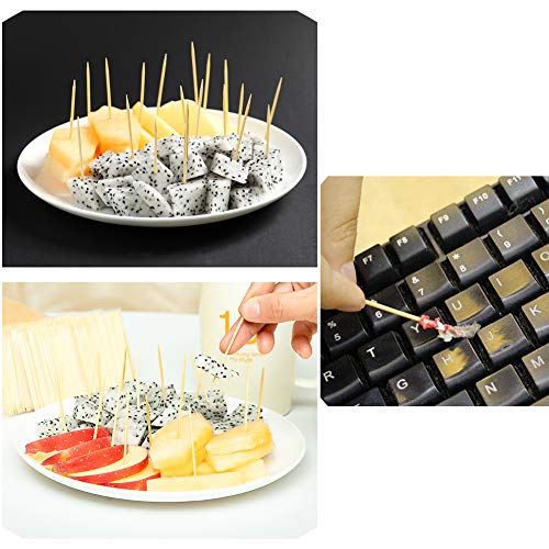 Bamboo Wooden Toothpicks, 3500 PCS Natural Bamboo Toothpicks, Kitchen Essentials Teeth Cleaning, Party, Appetizer, Olive, Barbecue, Fruit.