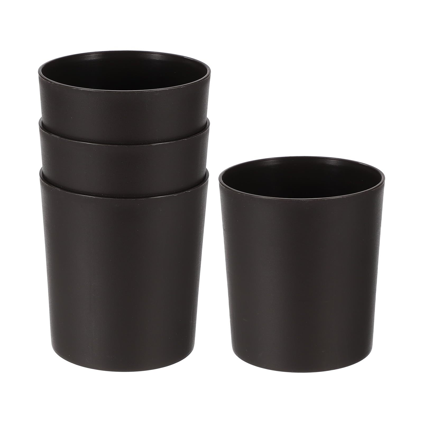 M METERXITY 4-Pack Plastic Plant Pots, 4 Inch Plastic Planters Round Flower Planter Containers Flower Pots for Indoor/Outdoor/Garden, Plant Holder [Coffee]