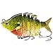 Bassdash Hard Swimbaits Segmented Panfish Shad Minnow Crank Lure 2.5in 3.2in for Bass Pike Walleye Salmon Fishing, One Piece / 4-Pack