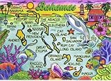 World By Shotglass Bahamas Map Caribbean Fridge Collector's Souvenir Magnet 2.5