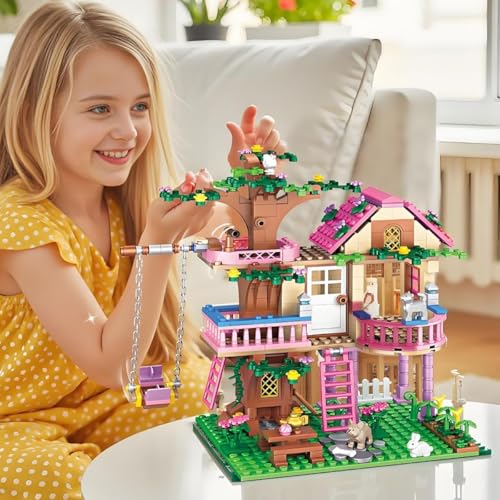 Brastoy Blocos de Montar Construção Casa na Árvore Brinquedos Infantil 504 Peças