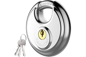 1PCS 70MM Round Stainless Steel Heavy Duty Key Lock Security Padlock Outdoor Gym Safely Door Lock Anti-Theft Tools