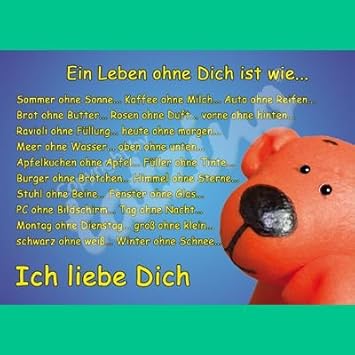 Tatzino Postkarte Ein Leben Ohne Dich Ist Wie Amazon De Burobedarf Schreibwaren