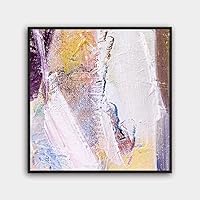 Framed Canvas Wall Art Abstract Color Painting Canvas Prints Home Artwork Decoration for Living Room,Bedroom - 16x16 inches