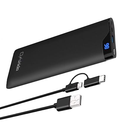 Onshida Externer Akku 10400mAh Powerbank, 18W USB C Power Delivery Tragbares Ladegerät mit Typ C Input/Output und Quick Charg