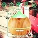 Essential Oil Diffuser XFelectronics 250ml Aroma Oil Diffuser, Aromatherapy Oil Diffuser Humidifier, Ultrasonic Diffuser Wood Grain with Waterless Auto Shut-off, 7 Colored LED Lights, Adjustable MIST