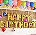 Mcolour Balloon 16 Inch Golden Happy Birthday Helium Foil Balloons for Party Supply