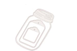 FAWENUCY Scrapbooking Die-Cuts, Layer Frame Net Set Metal Cutting Dies for Card Making, Paper Craft Punch Template, Background Embossing Stencils, DIY Album Décor (3 Pack Wishing Bottle-5x8cm)