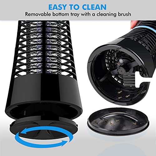 Regevo Lámpara Antimosquitos Eléctrica - Mata Moscas 4W UV de Alta Eficiencia, Exterminador de Insectos, Mosquitos y Polillas para Interior (Casa, Cocina, Dormitorio), Exterior y Terraza Cubierta