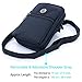 Casual Water Resistant Nylon Waist Bag Security Pack Crossbody Phone Pouch for 6 inch Cell Phones(Black)