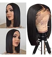 Human Hair Lace Front 13x4 Wigs Bob 10 Inch 150 Density Brazilian Virgin Human Hair Short Bob Wig...