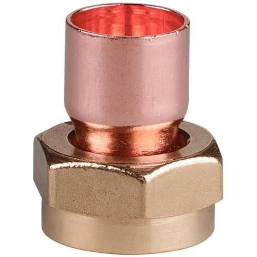 Merriway BH03091 End Feed Fitting Straight Cylinder Connector, 22mm x 1-inch BSP