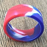 Tank Bands 21mm Silicone Tank Band Ring Bumper 21 COLORS AVAILABLE (4-PACK (RED/WHITE/BLUE))