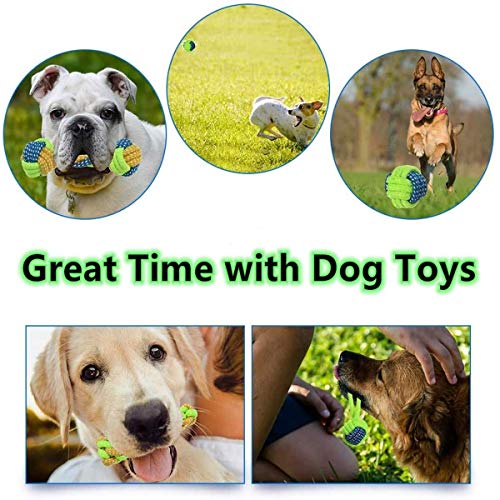 Dog Tough Rope Chewer Toys - Dog Tug of War Dog Indestructible Toy Teeth Cleaning for Aggressive Chewers Large Breed and Small Medium Breed - Washable Cotton Rope Dog Toy Set of 7