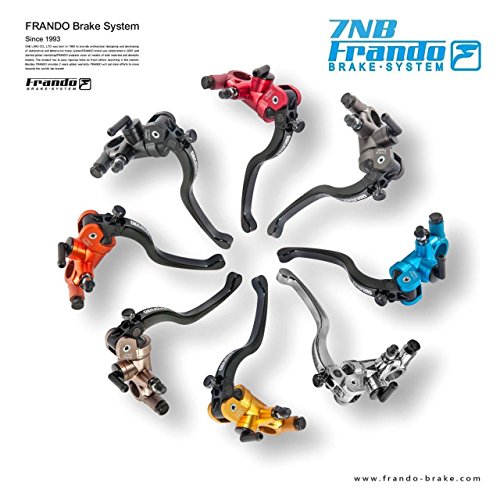 Frando 7NB Motorcycle Hydraulic Clutch Master Cylinder (Red), Piston Dimension: 17mm, 30 Sections Adjustable CNC Lever, Fluid Reservoir Kit