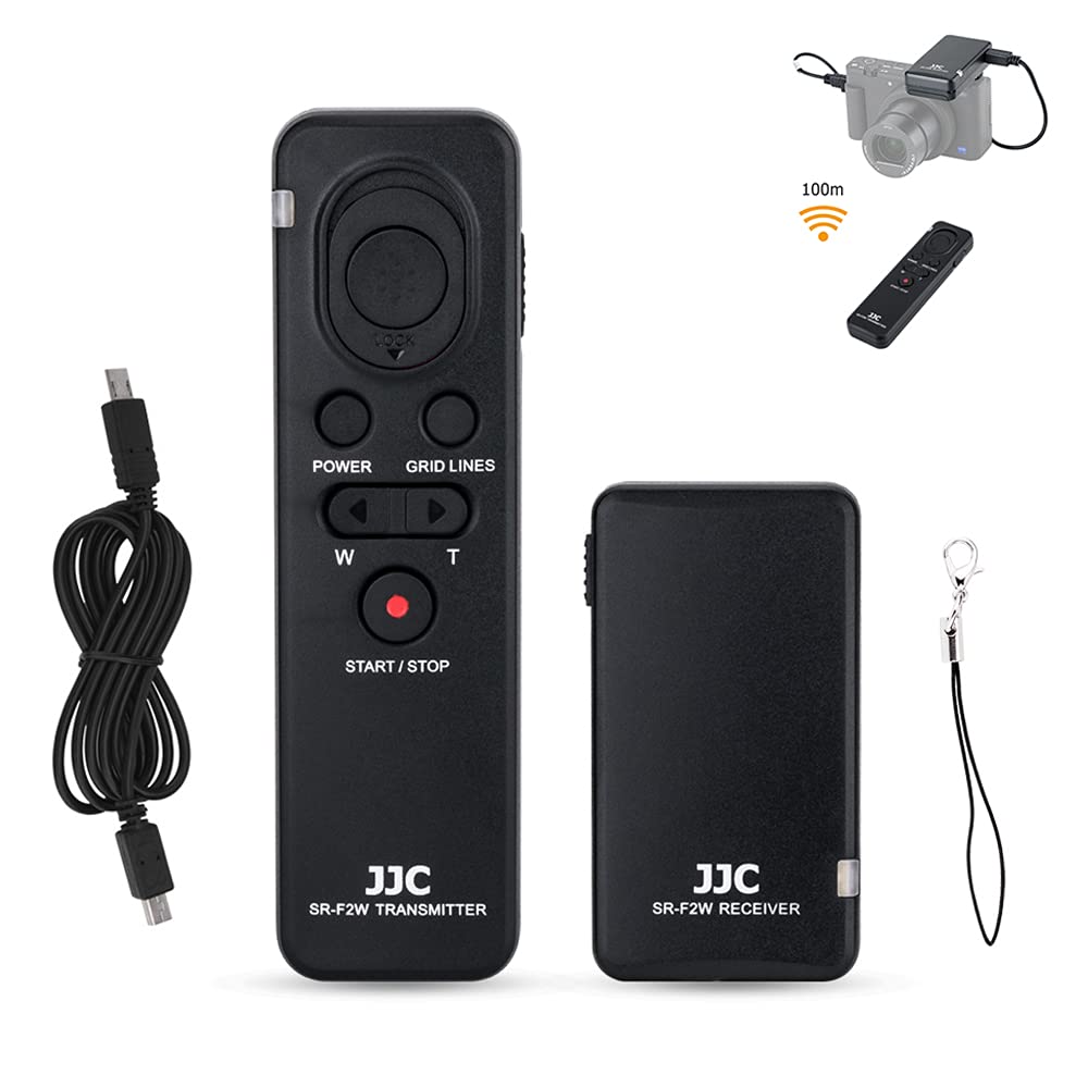 JJC Wireless Remote Control for Sony Z-V1 A1II A1 A7RIV A7SIII A7III A7 A9III A9 RX0II RX100VII VI RX10IV A6600 A6100 A6000 FDR-AX700, Multi-Interface Remote Commander Replaces Sony RMT-VP1K & RM-VPR1