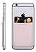 Sincase Ultra Thin Stick-on Lycra Credit Card Holder Sticker Self Adhesive Cell Phone Wallet for Back of iPhone, Samsung, Most Smartphones & Cases, Rose Gold