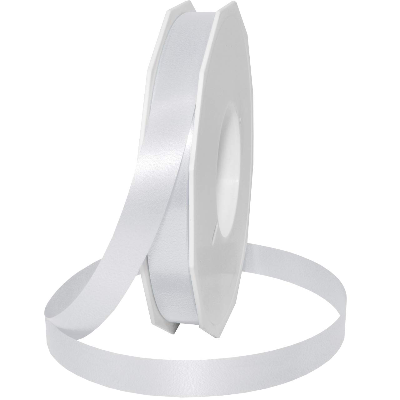 PRÄSENT - America Curling Ribbon White 15 mm width, 91 m length