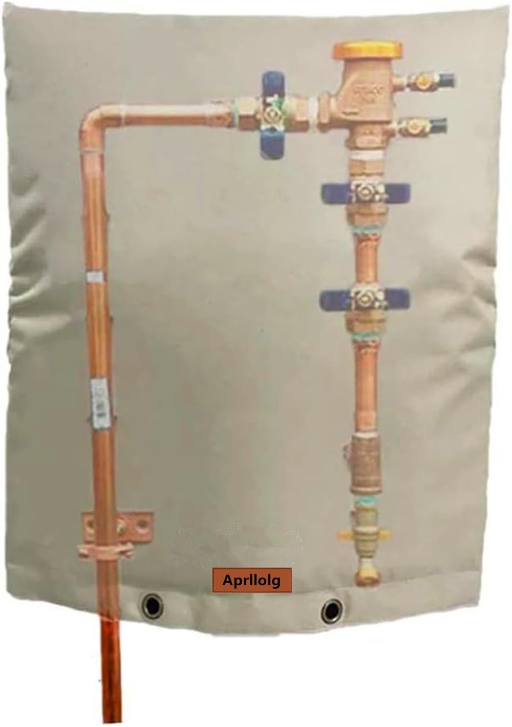 Backflow Insulated Cover, 16'‘ W x 20" H Outdoor Pipe Covers Winter Freeze Protection, Insulation Cover Pouch for Water Sprinkler Valve Box, Meter or Controller Backflow Preventers (Beige 16"W x 20"H)