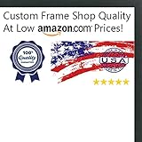 Poster Palooza 30x30 Contemporary Black Wood Picture Square Frame - UV Acrylic, Foam Board Backing, Hanging Hardware Included!