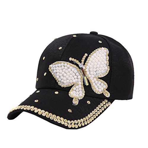 Mikkar Women's Baseball Cap Butterfly Curve Hat Hip Hop Adjustable Clearance