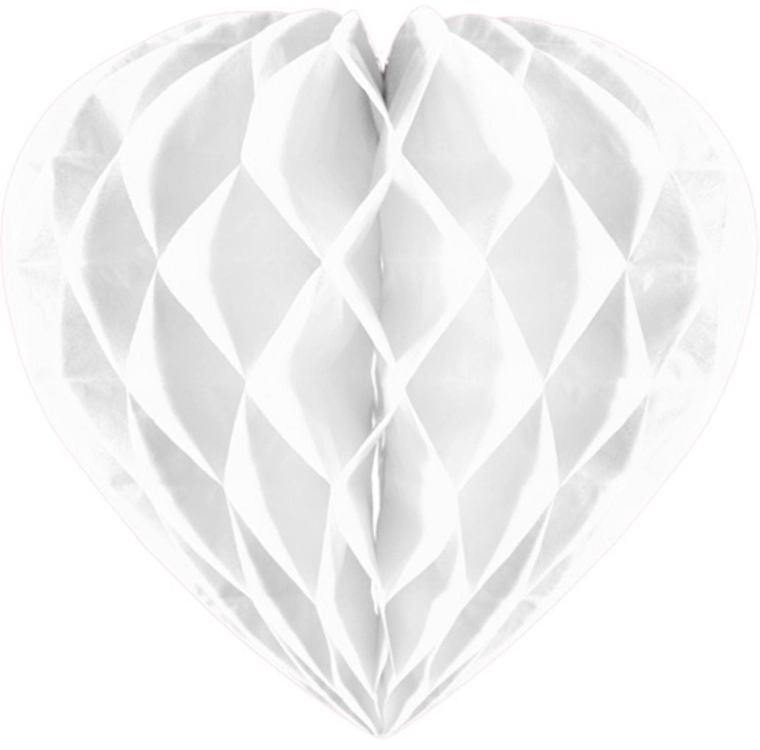 Folat - Honeycomb heart - 30 cm - White — image 1
