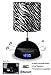 LighTunes LS1000-ZBA-BT Bluetooth Speaker Lamp with Alarm Clock, FM Radio, and USB Charging Port, Zebra Shade