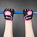Proworks Women’s Padded Grip Fingerless Gym Gloves for Weight Lifting, Cross Training, Exercise Bikes & More – Black with Pink Trim (Medium)