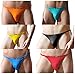 JINSHI Men's Sexy Soft Microfiber Bamboo Fiber Bikinis Briefs 6-Pack XXXL