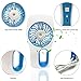 Handheld USB Fan Diffuser, soled Portable Mini Misting Personal Cooling Fan Mist Humidifier, Built-in Rechargeable Battery for Beauty, Home, Office, Travel, Outdoor (Blue)