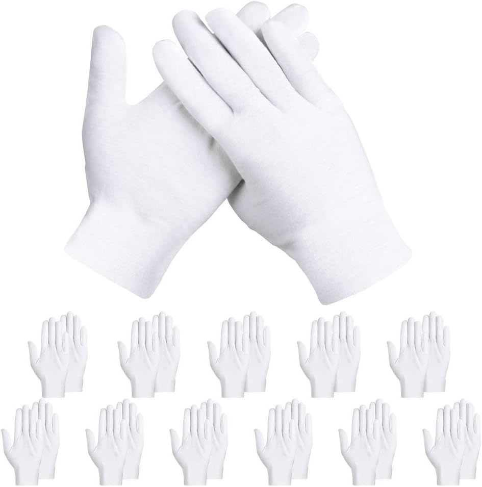 Rovtop White Gloves,12 Pairs Gloves for Dry Hands Eczema Hand Moisturizing, Sleeping Hand Mask Lotion Gloves: Home Improvement
