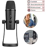 USB Computer Microphone for Vlog Conference Live, BOYA BY-PM700 Live Condenser Microphone with Flexible Polar Pattern for Windows and Mac Tablet Recording Interview Vlog Game Podcast