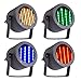 CO-Z 4pcs DMX Controlled LED Stage Lights, 86 RGB Sound Activated Par Stage Effect Lighting for Home Party Festival Bar Club Wedding Church Uplighting