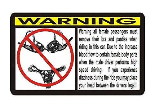 1 Pc Grand Unique Funny No Bra and Painties Car Window Sticker Weatherproof Graphic Decal Wall Patches Luggage Hoverboard Macbook Laptop Home Room Art Decor Graphics Family Vinyl Stickers Size 3"x5"