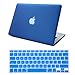 HDE MacBook Air 13 inch Case Soft Touch Matte Plastic Hard Case with Keyboard Cover (Models: A1369 and A1466), Blue