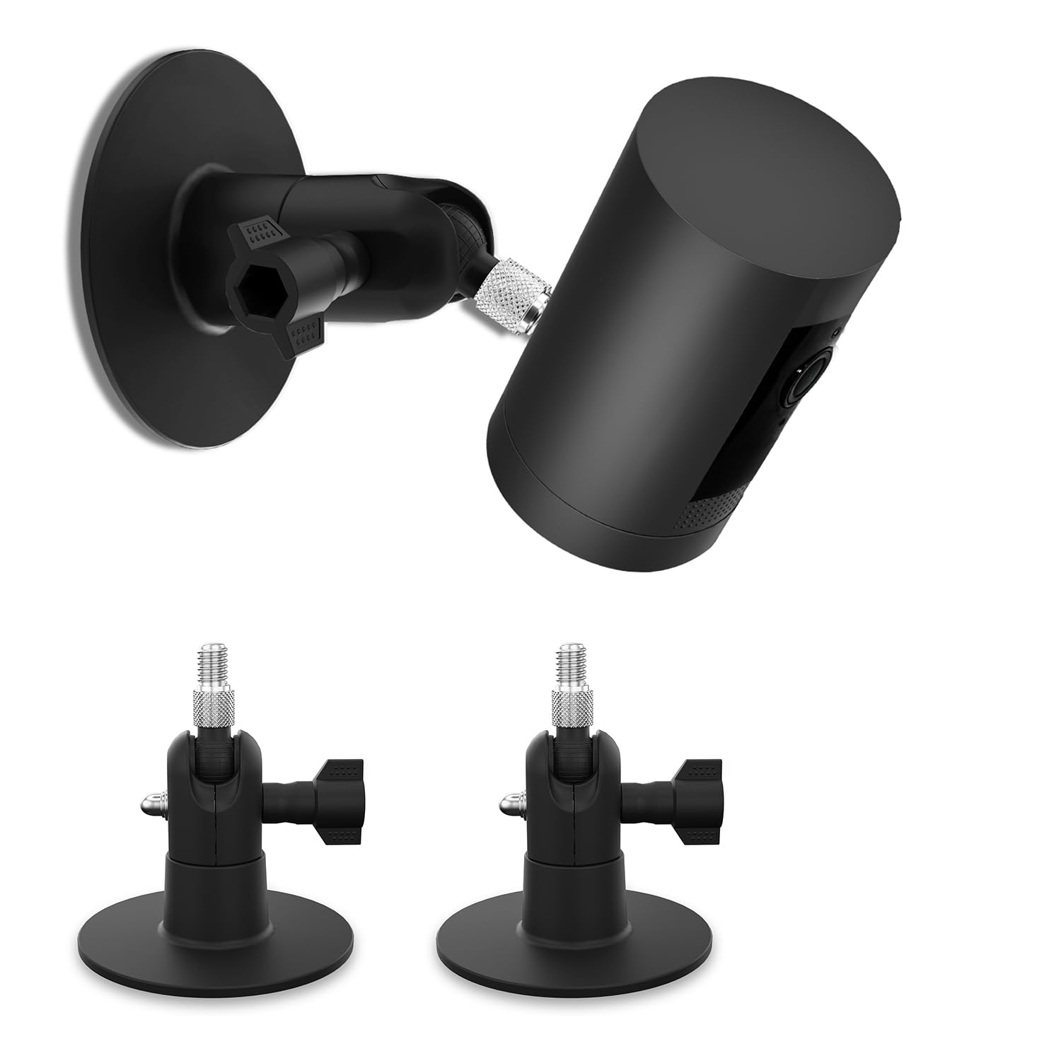 TIUIHU Screwless Wall Mount Kit for Indoor/Outdoor Security Wall Mounting, Compatible with Arlo Pro/Pro 2/Pro 3/Pro 4/Pro 5/Ultra/Ultra 2, Wyze Cam Outdoor, Wyze Cam V3 and Stick Up (Black)