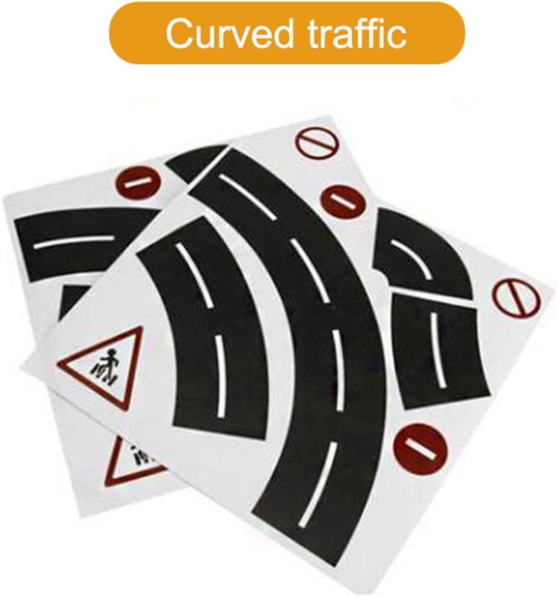 Wildlead Road Tape for Toys for Cars Adhesive Tape for Car Tracks Floor Sticker for Games A