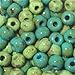 20 g Picasso Travertine 3/0 Czech Glass Seed Beads Green Shades Mix