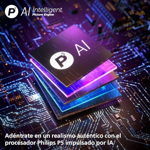 Ambilight 48OLED820 4K OLED Smart TV - Pantalla de 48 Pulgadas con P5 AI Picture, Google TV, Dolby Vision y Sonido Dolby Atmos - Funciona con Alexa y Asistente de Google